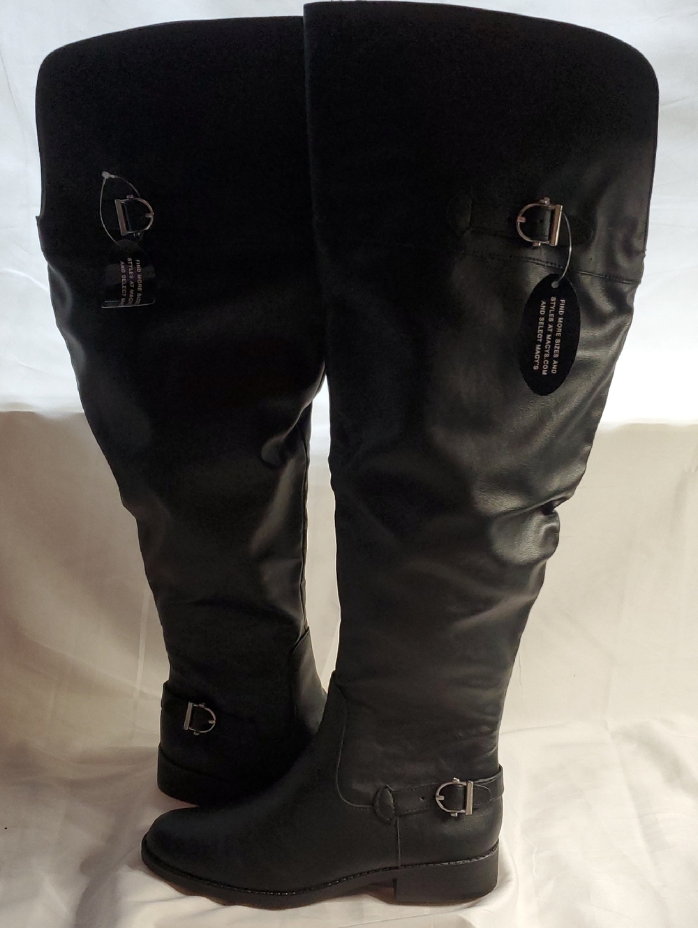 American Rag Black Over-the-Knee Buckle Boots